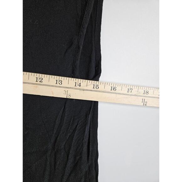 Madewell 100% Viscose Keyhole Memory Tank Top Sleeveless Pleat Size XXS Black - Picture 4 of 7